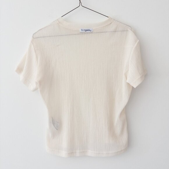 NEW K.NGSLEY Off-White "Uncut" T-Shirt Size XS - Picture 6 of 10